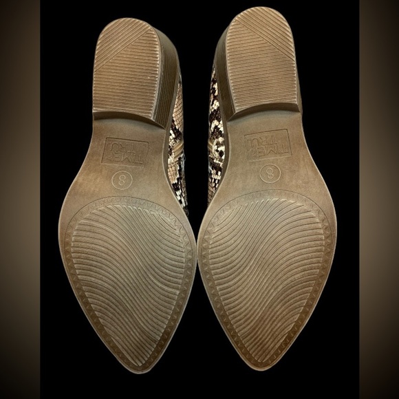 BOHO Sexy Faux Snakeskin Side Zip 1 7/8” Wood Grain Heel Booties Cowboy Boots - Picture 4 of 6